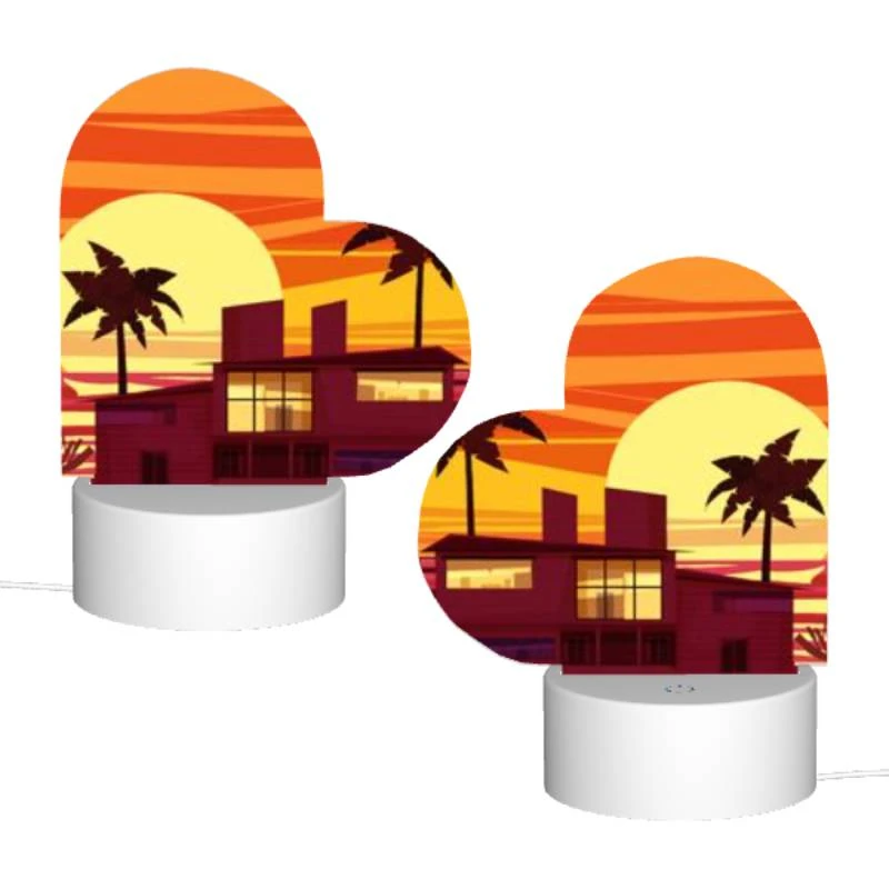 Love Acrylic Night Light, A house with a sunset in the background. Love Acrylic Night Light, A House With A Sunset In The Background. -Nuas Diy Shop 64bbec40c0c83e9e6a9ca2fb80f3cf103151bc65