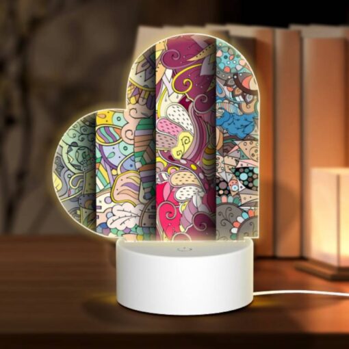 Love Acrylic Night Light, Four Different Colored Designs Of A Flower. -Nuas Diy Shop 64e64a3fce1ab1ab0d051d5c03ce76a3ff22d524