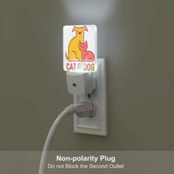 Night Light Set Of 2, A Yellow Dog And A Red Cat Sitting Together. -Nuas Diy Shop 65294e1d485e0b73928b53defd57161f6d30f754
