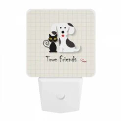 Night Light, A Black Cat And A White Dog Are Shown Together 9 Night Light, A Black Cat And A White Dog Are Shown Together -Nuas Diy Shop 65ffe77cdacfeab20bfa3dbf6fdc00ab29899381