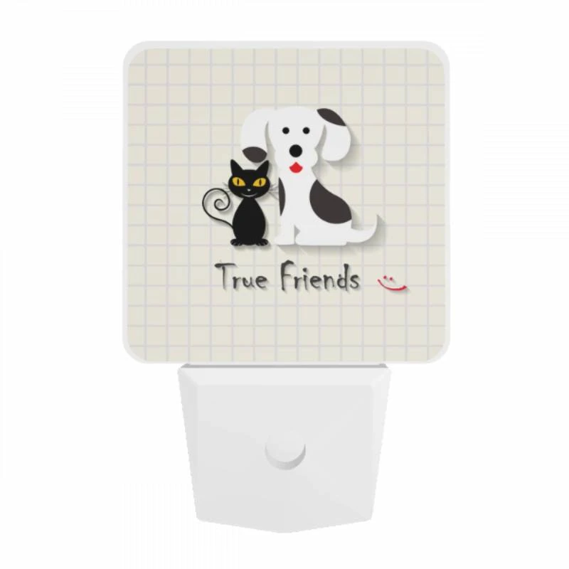 Night Light, A black cat and a white dog are shown together Night Light, A Black Cat And A White Dog Are Shown Together -Nuas Diy Shop 65ffe77cdacfeab20bfa3dbf6fdc00ab29899381