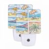 Night Light Set Of 2, A Series Of Four Pictures Of A Beach With Umbrellas And Chairs. -Nuas Diy Shop 66e731b37e62dc4973d2d77a7a8c09dfc02eafe4