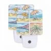 Night Light Set Of 2, A Series Of Four Pictures Of A Beach With Umbrellas And Chairs. -Nuas Diy Shop 66e731b37e62dc4973d2d77a7a8c09dfc02eafe4