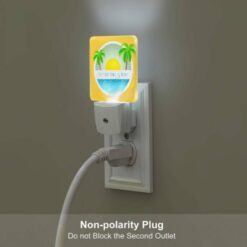 Night Light Set Of 2, A Sunny Day At The Beach With A Yellow Sun In The Sky. -Nuas Diy Shop 67160190bc8c5f6b4b8f3ac9aa6f4124e9d93982