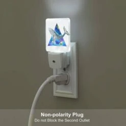 Night Light Set Of 2, A Blue And White Whale Is Shown In A Triangle Shape. -Nuas Diy Shop 67285e97317607df5001b02da680021f37e1e2d4