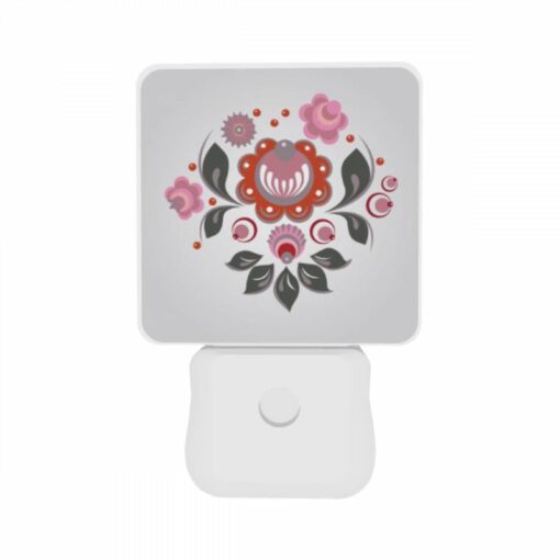 Night Light Set Of 2, A Colorful Flower Design With A Pink Flower In The Center. -Nuas Diy Shop 6749f3cf9ee5c6704b6abeac485cbe756adc355b
