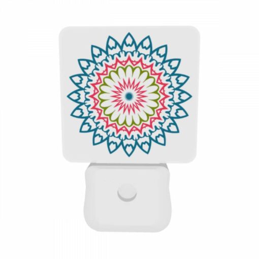 Night Light Set Of 2, A Colorful Flower Design With A Pink And Green Center. -Nuas Diy Shop 67d28bed2498a131dbbc5bc89af152f033799c8d