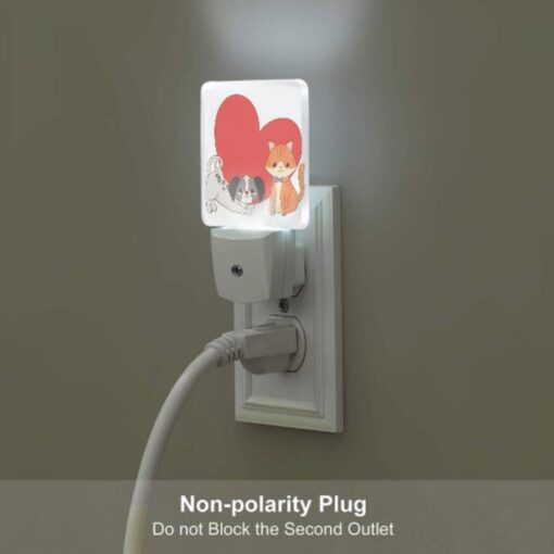 Night Light Set Of 2, A Dog And A Cat Are Sitting Next To Each Other. -Nuas Diy Shop 689a8e4b0f20c96c544772d477b7d04d85d2d449