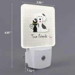 Night Light, A Black Cat And A White Dog Are Shown Together 3 Night Light, A Black Cat And A White Dog Are Shown Together -Nuas Diy Shop 68b9b37918dbd18192519d6a33725ca91a7879b1