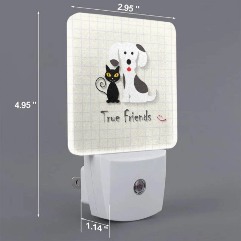 Night Light, A black cat and a white dog are shown together Night Light, A Black Cat And A White Dog Are Shown Together -Nuas Diy Shop 68b9b37918dbd18192519d6a33725ca91a7879b1