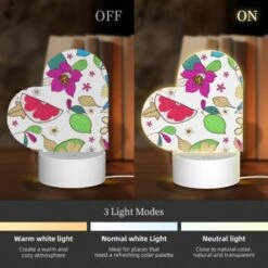 Love Acrylic Night Light, A Colorful Floral Pattern With Leaves And Flowers. -Nuas Diy Shop 6914a8b345efce4c0c42a7d659c09acc1f2ccc7e