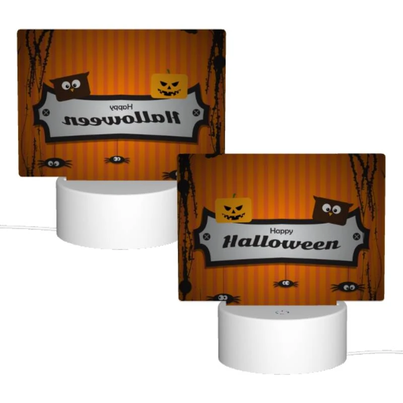 Rectangular Acrylic Night Light, A sign that says Happy Halloween. Rectangular Acrylic Night Light, A Sign That Says Happy Halloween. -Nuas Diy Shop 69476e695e8b7db61fdefa7bb6079c9346e3ebad