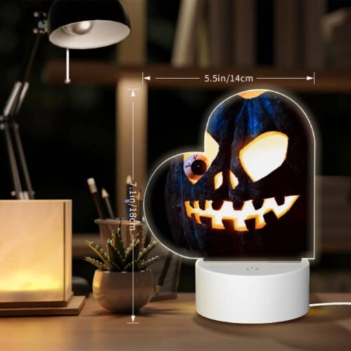 Love Acrylic Night Light, A Carved Pumpkin With A Face And A Light Inside. -Nuas Diy Shop 69ac271ec632b8ac4ce37ff219f957f1a78576a9