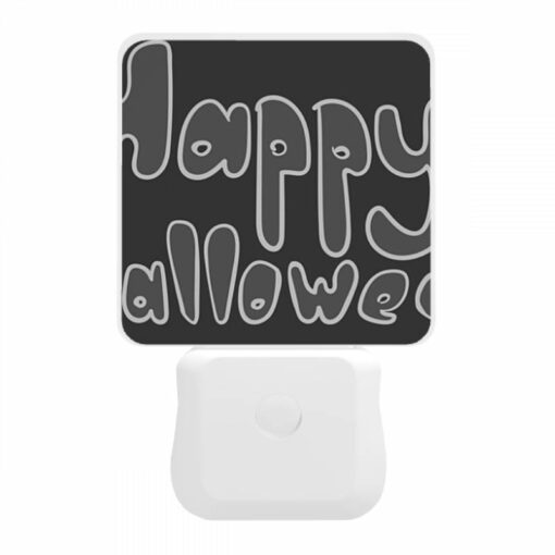 Night Light, A Black And White Sign That Says "Happy Halloween". -Nuas Diy Shop 69ced7fa8f259926107372100e4dcd02b8381ac7