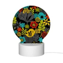 Round Acrylic Night Light, A Colorful Flower Pattern With Yellow -Nuas Diy Shop 69d78ba5c4dbdf4271e5eec343d12783e72c74bf