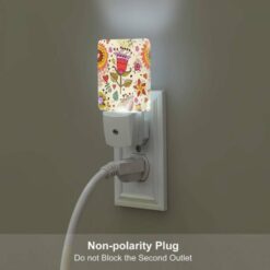 Night Light Set Of 2, A Colorful Flower With A Red Center Is Surrounded By Other Flowers And Hearts. -Nuas Diy Shop 6a40c311f037801c70081cc3d44f8dea762af099