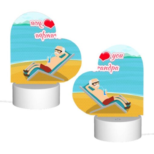 Love Acrylic Night Light, A Man Is Sitting On A Beach Chair With A Drink In His Hand. -Nuas Diy Shop 6a4c1750c6ed18a8e20912eea9834858184dfb0c