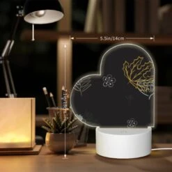 Love Acrylic Night Light, A Collection Of Leaves And Flowers On A Black Background. -Nuas Diy Shop 6a5c05fbb062feffdab50aba31f5d39c85461671