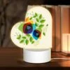 Love Acrylic Night Light, A Colorful Flower Arrangement With Green Leaves.