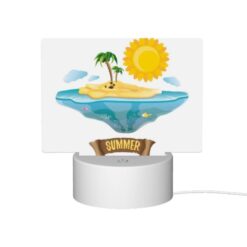Rectangular Acrylic Night Light, A Cartoon Of A Tropical Island With A Sun And Palm Trees. -Nuas Diy Shop 6b72ff0a370823940480fe1451dd5ff7649144b2