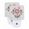 Night Light Set Of 2, A Colorful Flower Design With A Pink Flower In The Center. -Nuas Diy Shop 6ba1379a35a1ace23847dde27ac2b1a46019104d