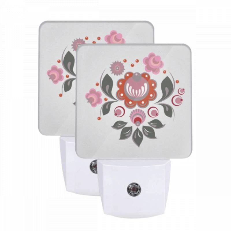 Night Light Set of 2, A colorful flower design with a pink flower in the center. Night Light Set Of 2, A Colorful Flower Design With A Pink Flower In The Center. -Nuas Diy Shop 6ba1379a35a1ace23847dde27ac2b1a46019104d