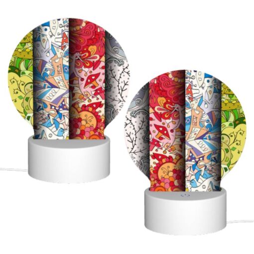 Round Acrylic Night Light, Four Different Colored Designs Of A Tree. -Nuas Diy Shop 6baeb33e0ca2ff1b3801e7afd00e1c3ec12e2847