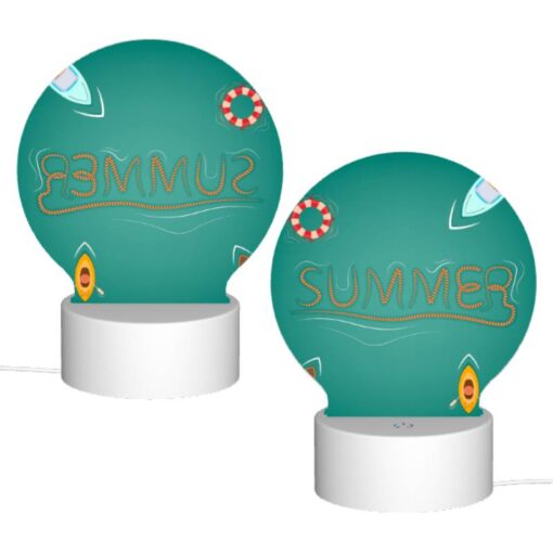 Round Acrylic Night Light, A Colorful Illustration Of A Boat -Nuas Diy Shop 6c29a757fc111116fbdfe424fb066e5197b71e1a