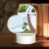 Love Acrylic Night Light, A Picture Of A Palm Tree And Ocean With A Window In The Foreground. -Nuas Diy Shop 6d92e2a24d3b6c774802bb22571ec794d8271045