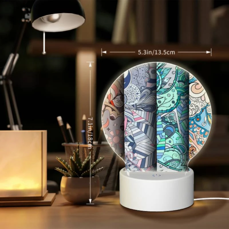 Round Acrylic Night Light, Three different colored paintings of flowers. Round Acrylic Night Light, Three Different Colored Paintings Of Flowers. -Nuas Diy Shop 6ef38ae7ea9323e4e0ee1c40606bb56494993986