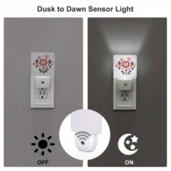 Night Light Set Of 2, A Colorful Flower Design With A Pink Flower In The Center. -Nuas Diy Shop 6f7c168f71cadefebd274c7bc2245677cfc7ed39