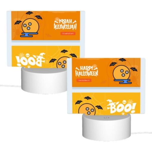 Rectangular Acrylic Night Light, A Halloween Themed Advertisement With A Pumpkin And Bats. -Nuas Diy Shop 6f7f36eb1f4eb9e17669719d2e73cac2696ea0a7