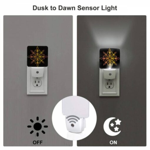 Night Light Set Of 2, A Colorful Flower Design With Yellow -Nuas Diy Shop 6f94eb0e51e6a9a00108ca82f3e94201b41f571d