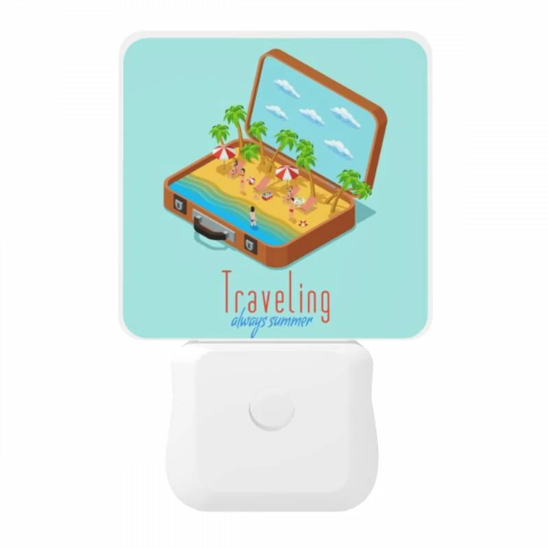 Night Light, A cartoon suitcase with a beach scene inside. Night Light, A Cartoon Suitcase With A Beach Scene Inside. -Nuas Diy Shop 6fb3c32e254a5300121319f5a92393ae3090ff81