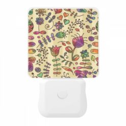 Night Light, A Colorful Flower Pattern On A Wallpaper. -Nuas Diy Shop 6fd5d8055b10be8e776c0e1d68414f25af1fa48a
