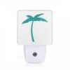 Night Light, A Green And White Palm Tree With A Blue Sky In The Background. -Nuas Diy Shop 6ffd65a7b3d96e3b3f7cd5e100ab13bc8725b8e2