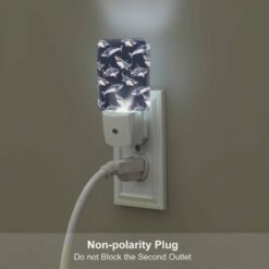 Night Light Set Of 2, A Pattern Of Sharks On A Blue Background. -Nuas Diy Shop 7069235ec1c0f6254da02062374cb66e1b40597e