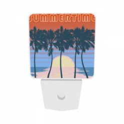 Night Light Set Of 2, A Colorful Poster Of A Sunset With Palm Trees. -Nuas Diy Shop 707a2ff64ec7c3b0e43da5439e651e5c8c444677