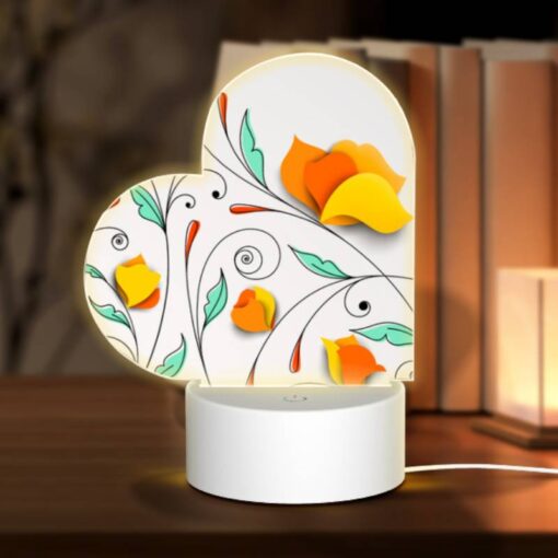 Love Acrylic Night Light, A Colorful Flower Design With Yellow -Nuas Diy Shop 70d8d1debb3dcbfb36e1da4ee3d70da554966e62