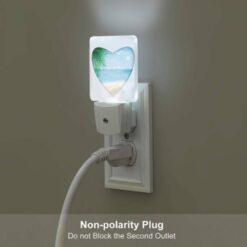 Night Light, A Heart Shaped Picture Of A Beach With A Bird Flying Over The Ocean. -Nuas Diy Shop 7174f2ff857f2722074f80d2b9227a49e248cfe7