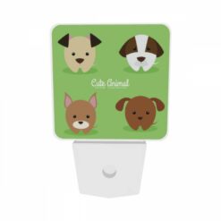 Night Light Set Of 2, Four Different Colored Dogs Are Shown In A Row. -Nuas Diy Shop 71844c2e4402b0df63d15fe2351354e306d0aa05