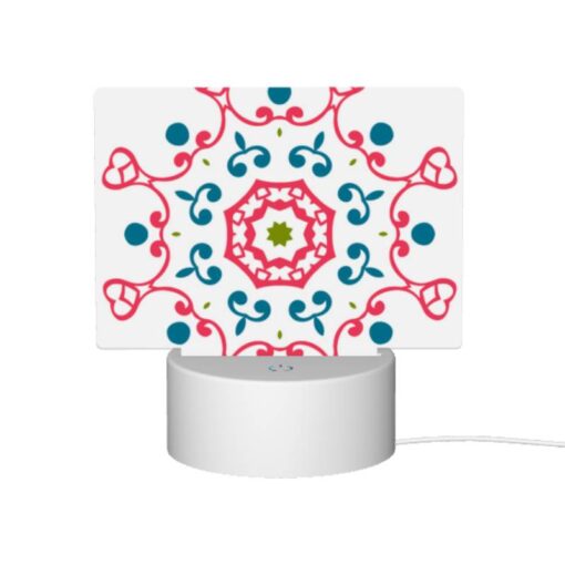 Rectangular Acrylic Night Light, A Colorful Heart-shaped Design With A Green Center. -Nuas Diy Shop 71b5e497865567d3e26f8beb3dd52ba8c79528ad