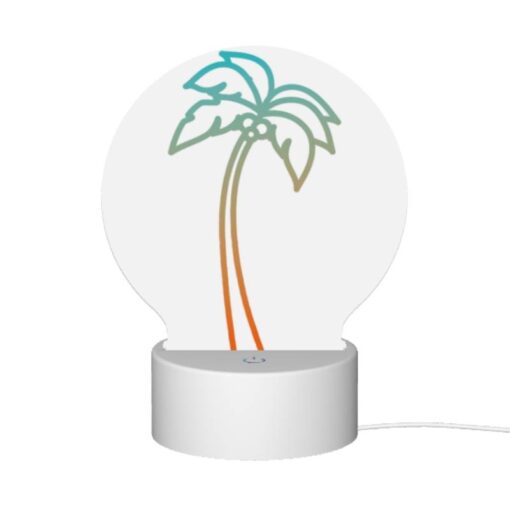Round Acrylic Night Light, A Palm Tree With A White Trunk And Green Leaves. -Nuas Diy Shop 71e646b9efac20931674f178e402c66cb5c7bdf1