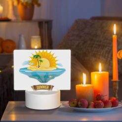 Rectangular Acrylic Night Light, A Cartoon Of A Sunny Beach With A Palm Tree And A Sun. -Nuas Diy Shop 723c8bf8bd2c2c1a04647673e5491a53e513cc6b