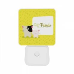 Night Light Set Of 2, A Cat And A Kitten Are Standing Next To A Sign That Says "Pet Friends." -Nuas Diy Shop 728f56d4aea79a31253f179bd5038e1da0685aaa