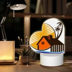Love Acrylic Night Light, A House With A Palm Tree In Front Of It. -Nuas Diy Shop 72e2df279457a8132c86ad553b7c31fd20c2b435