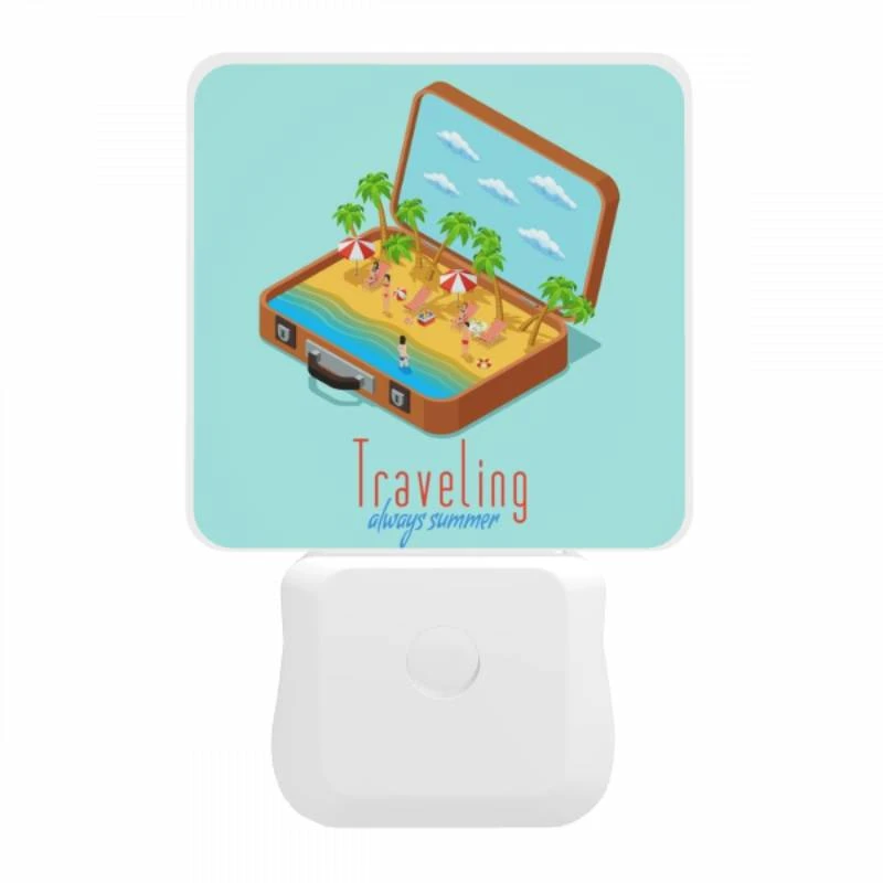Night Light, A cartoon suitcase with a beach scene inside. Night Light, A Cartoon Suitcase With A Beach Scene Inside. -Nuas Diy Shop 7306a9a62b31e2d05ec6e879c7a7840369977ca8