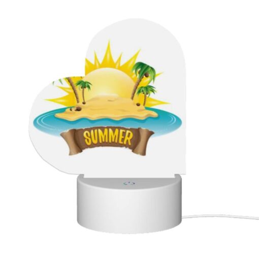 Love Acrylic Night Light, A Sunny Beach With A Palm Tree Logo. -Nuas Diy Shop 736c189cc6dff8a01c02fb0498dc65b239e0c9f0
