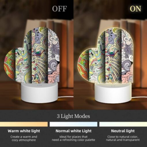 Love Acrylic Night Light, Three Colorful Designs Are Displayed Side By Side. -Nuas Diy Shop 736ca5142002541b2fa61ca513d52648d3f408e7