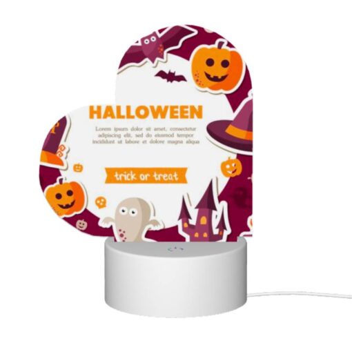 Love Acrylic Night Light, A Halloween Poster With Various Stickers And Images. -Nuas Diy Shop 7371e8b5fd4cd08f0b21e06ddaccc8e459ebba4e
